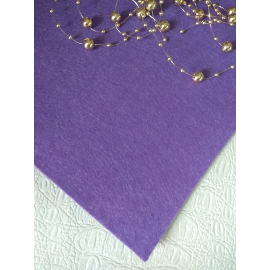 Фетр средней жесткости 1 мм (23*30 см) цв. фиолетовый, цена за лист