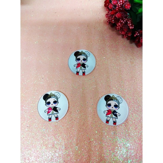 Кабошоны-фишки (стекло) 25мм, цена за 1 шт