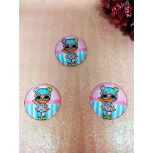 Кабошоны-фишки (стекло) 25мм, цена за 1 шт