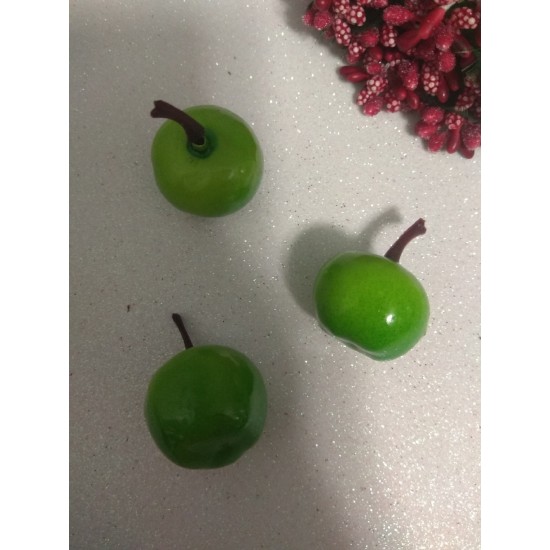 Муляж яблока 2,5 см зеленый, цена за 1 шт