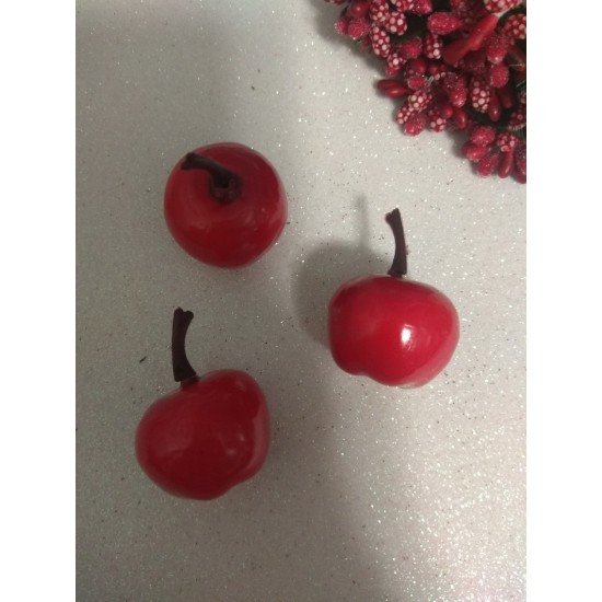 Муляж яблока 2,5 см красный, цена за 1 шт