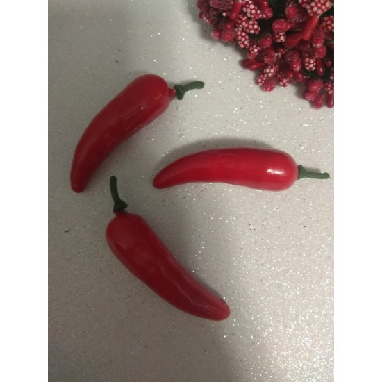 Муляж перца чили 7*1,5 см красный, цена за 1 шт