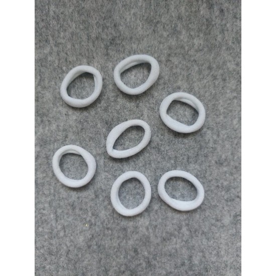 Резинки для волос (беcшовные) 25 мм цв. белый, цена за 20 шт