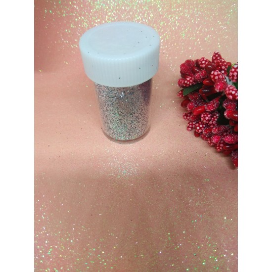 Глиттер/блестки цв. серебро, цена за баночку 16 гр