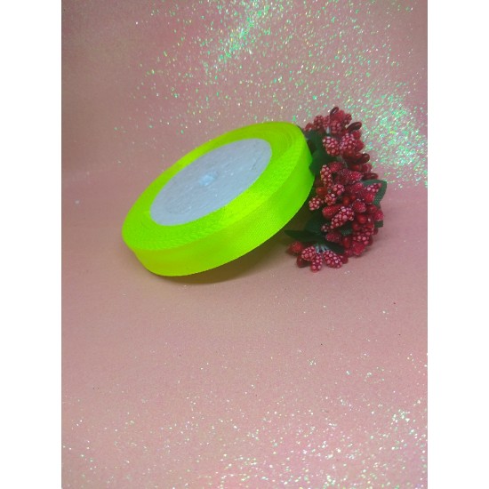 Лента атласная однотонная 1,2 см*25 ярдов, цена за катушку