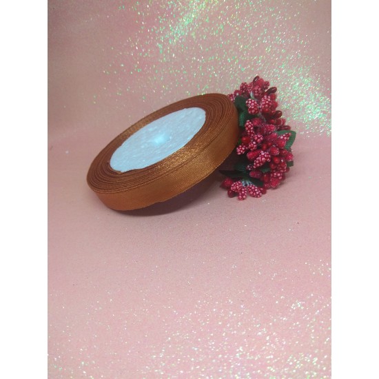 Лента атласная однотонная 1,2 см*25 ярдов, цена за катушку