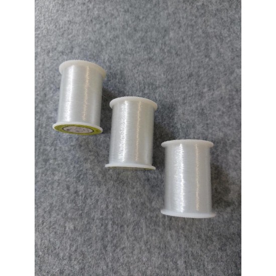 Мононить- леска для бисероплетения цв.белый/ 100м/ диам.0,15мм, цена за катушку