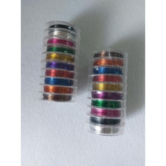 Проволока для бисероплетения 0,3мм/ цв.ассорти/ 10м, цена за упаковку 10 шт