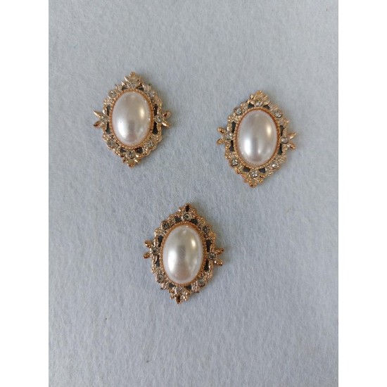 Флоризель пластик+стразы 25х30мм, цена за 1 шт