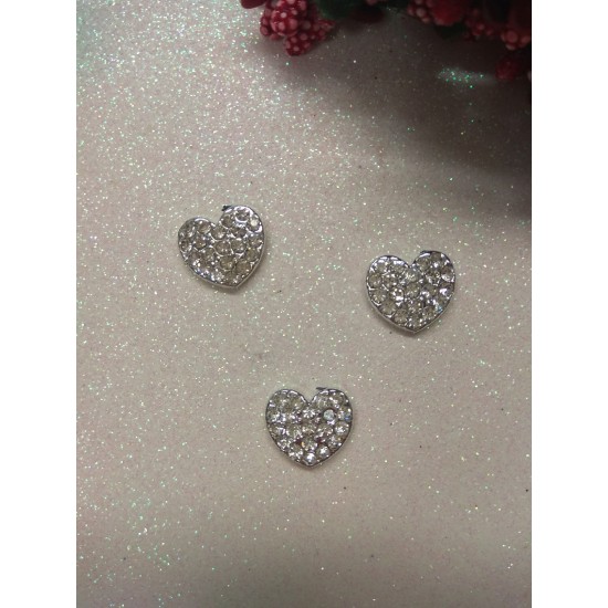 Кабошоны флоризель пластик 14*13 мм "Сердечко", цена за 1 шт