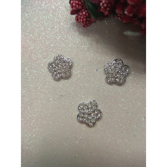 Кабошоны флоризель пластик 15*15 мм "Цветочек" , цена за 1 шт