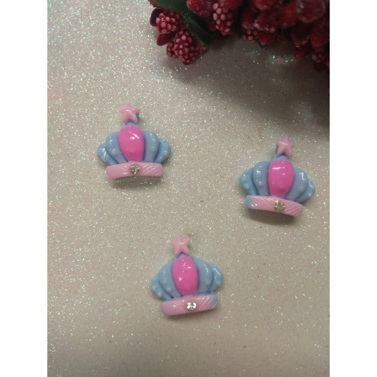 Кабошон "Корона широкая со стразой" , цена за 1 шт