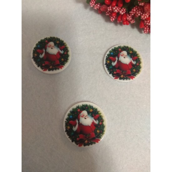 Кабошон-вырубка "Дед Мороз" 3,2*3,2 см, цена за 1 шт