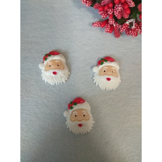 Кабошон новогодний 23*30 мм "Дед Мороз", цена за 1 шт