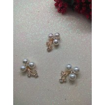 Флоризель металл+стразы 15*25 мм, цена за 1 шт