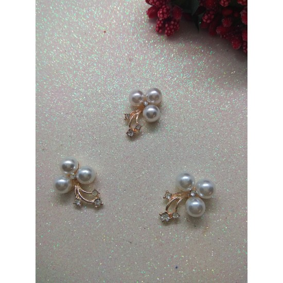 Флоризель металл+стразы 15*25 мм, цена за 1 шт