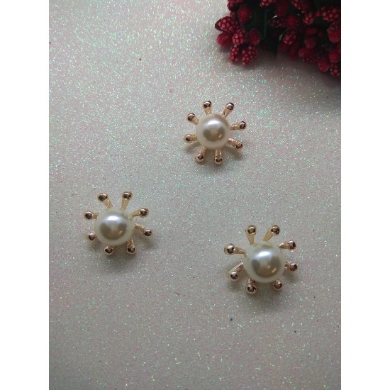 Флоризель металл+стразы 25мм, цена за 1 шт