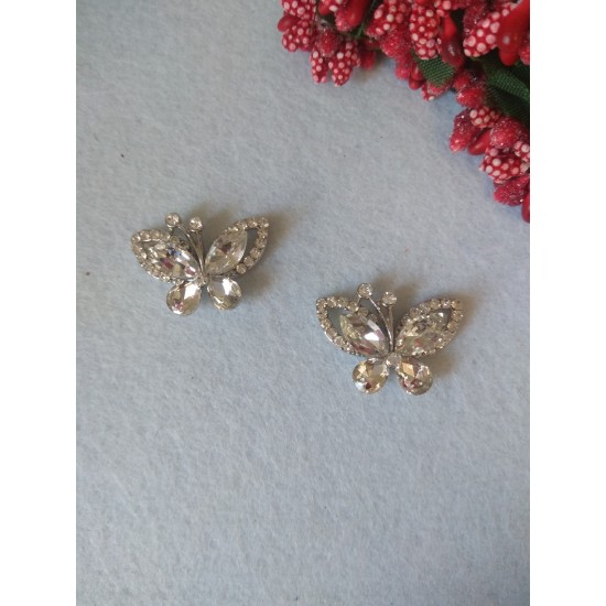 Кабошоны пришивные металл+стекло 28*20 мм, цена за 1 шт