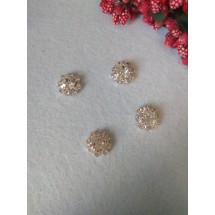 Флоризель металл+стразы 1,2*1,2 см, цена за 1 шт