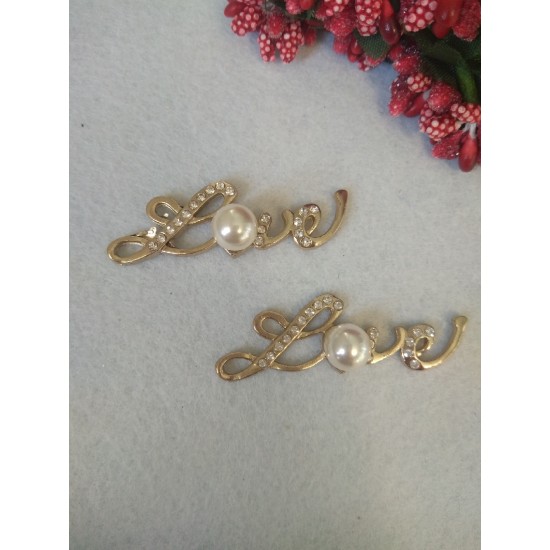 Кабошоны флоризель металл 1,8*5,6 см, цена за 1 шт