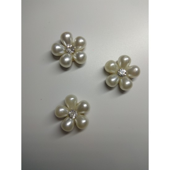 УЦЕНКА Кабошоны пришивные металл+жемчуг 23 мм, цена за 1 шт