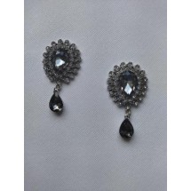 Серединка ювелирная с подвеской 3*5,5 см графитовый, цена за 1 шт