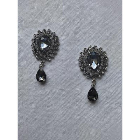 Серединка ювелирная с подвеской 3*5,5 см графитовый, цена за 1 шт