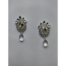 Серединка ювелирная с подвеской 2,5*5 см серебро/серебро, цена за 1 шт