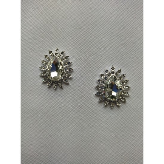 Серединка ювелирная 2,5*3 см серебро/серебро, цена за 1 шт