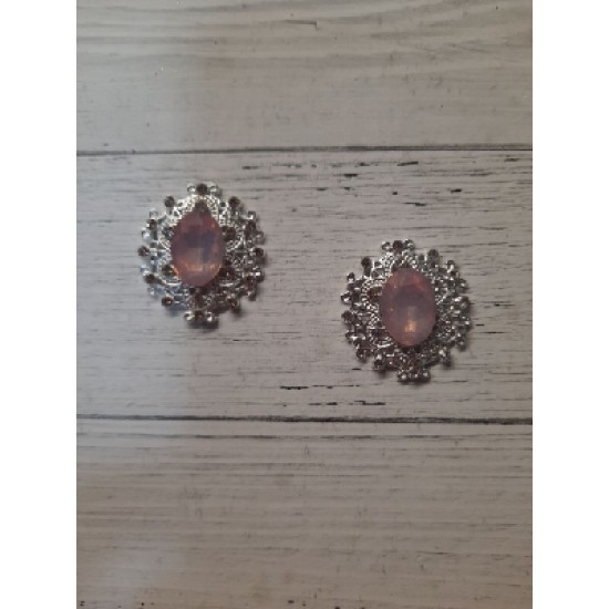 Серединка ювелирная 3*3,3 см св.-розовый А10, цена за 1 шт