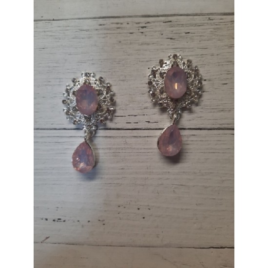 Серединка ювелирная с подвеской 2,5*4,5 см св.-розовый А10, цена за 1 шт