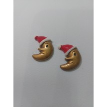 Кабошон новогодний "Луна", цена за 1 шт