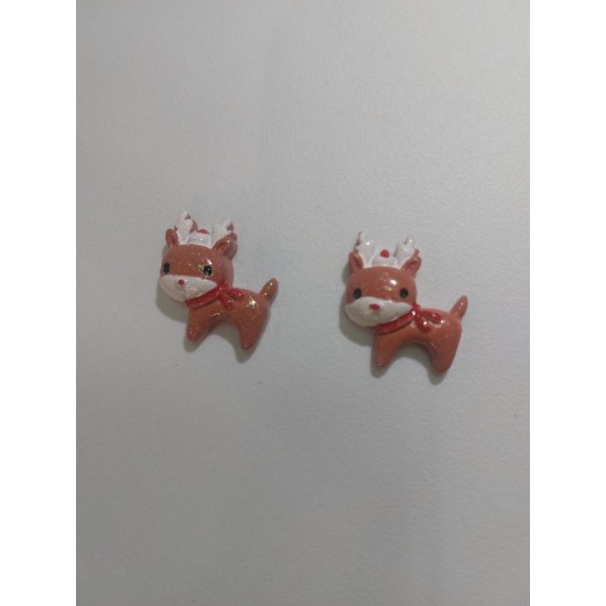 Кабошон новогодний "Олень", цена за 1 шт