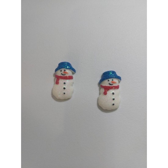 Кабошон новогодний "Снеговик", цена за 1 шт