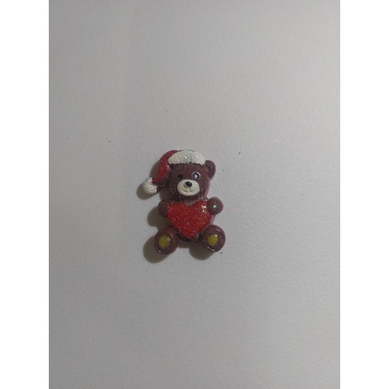 Кабошон новогодний "Мишка", цена за 1 шт