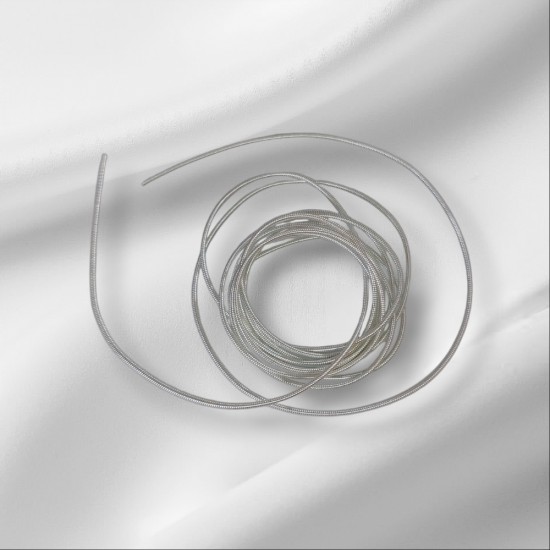 Канитель жесткая 1 мм (5 гр) серебро