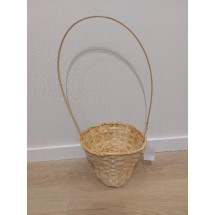 Корзина плетеная (бамбук), d23хh17/53см, натуральный