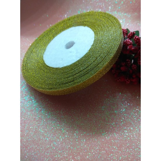 Лента парча золото(ширина 6мм), цена за катушку