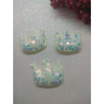 Патчи с пайетками 32х35мм, цена за 1 шт