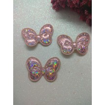 Патчи 3D 25х40мм цв.бежевый, цена за 1 шт