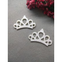 Патчи с глиттером 6 см (цв.белый), цена за 1 шт