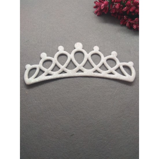 Патчи с глиттером 12 см (цв.белый перламутр), цена за 1 шт