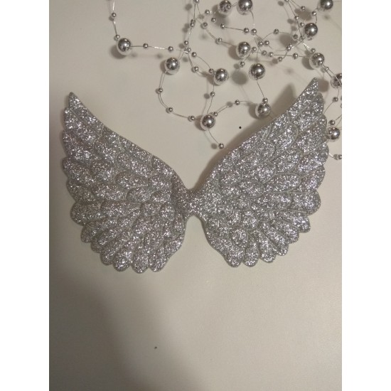 Патчи с блестками 12см (цв.серебро), цена за 1 шт