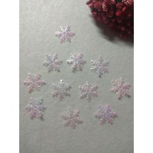 Перламутровые снежинки 20 мм, цена за 50 шт