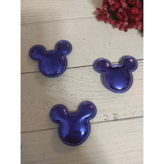 Патч 3D, глянец "Микки Маус" 4*3,5 см цв. синий, цена за 1 шт