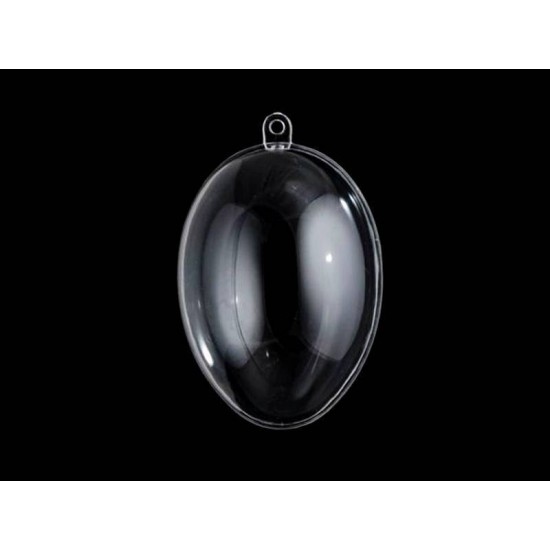 Яйца пластиковые прозрачные для декора 8см, разъемные, цена за 1 шт