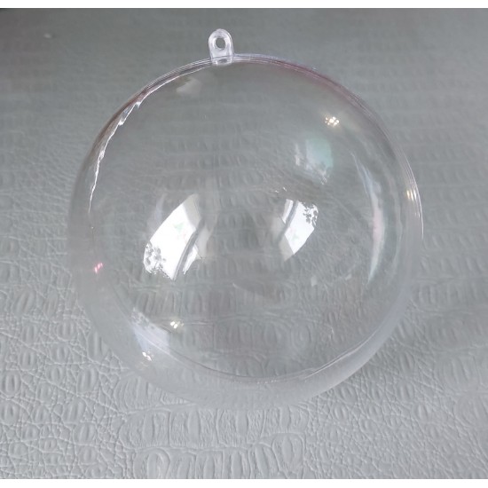 Шар прозрачный, разъемный, 12см пластик, цена за 1 шт