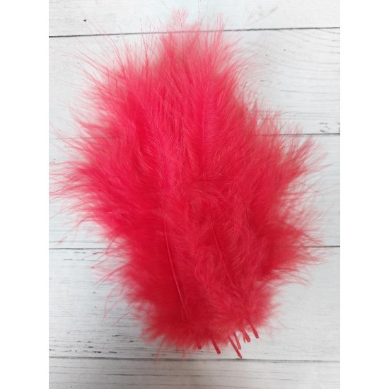 Перья 10-15 см цв. красный, цена за 10 шт