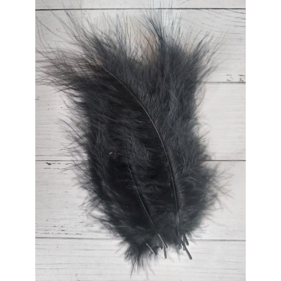 Перья 10-15 см цв. черный, цена за 10 шт