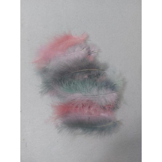 Перья 10-17см (цв. микс), цена за 25 шт